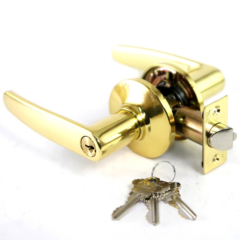Dorma Entrance Cylindrical Lockset DL3 Hamberg Finishes US3 Standard Polished Brass